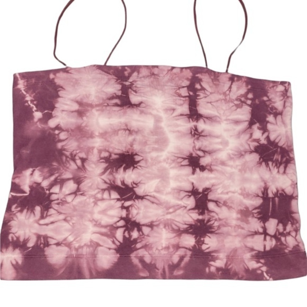 AEO American Eagle Outfitters Tie Dye Spaghetti Strap Crop Tank Top sz S